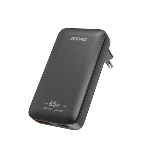 Dudao A65Q 65W GaN Travel Wall Charger USB-A / USB-C PD Ultra-Thin EU / US - Black - Cell phone USB charger<<<HurtelXML