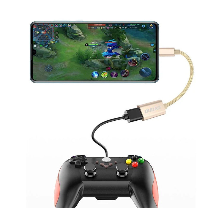 Dudao adapter cable OTG USB 2.0 to USB Type C gray (L15T) - USB adapters<<<HurtelXML