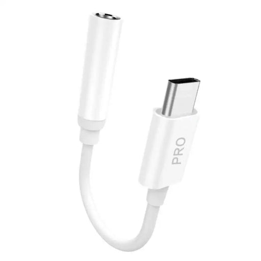 Dudao audio adapter headphone adapter from USB Type C to mini jack 3.5 mm white (L16CPro white) - USB