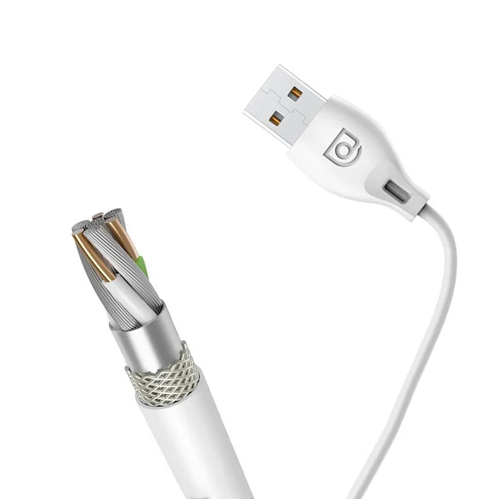 Dudao cable USB Type C 2.1A 2m white (L4T 2m white) - Cell phone cables<<<HurtelXML