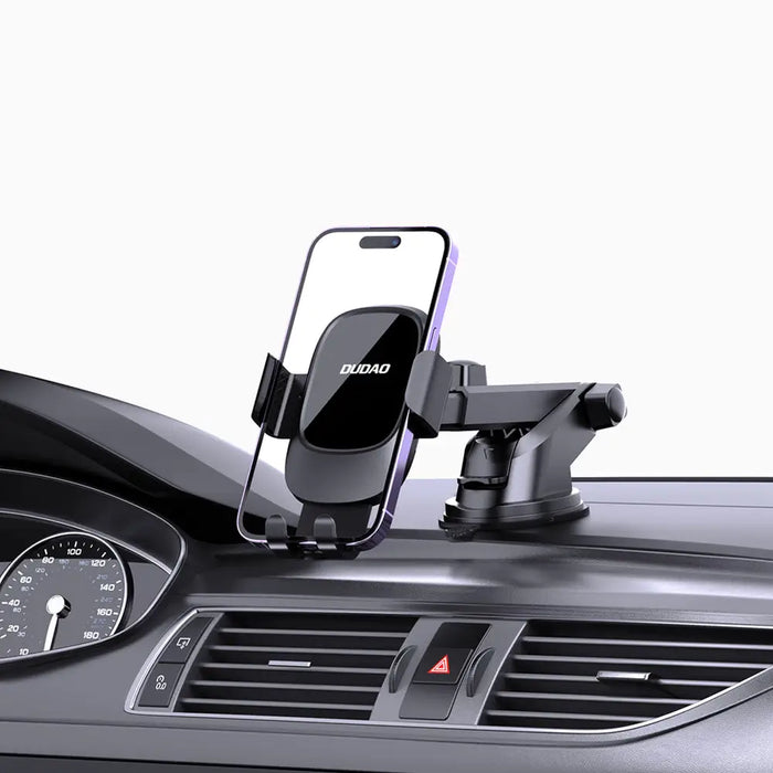 Dudao F5N+ smartphone holder with suction cup gravity - black - Cell phone holders<<<HurtelXML
