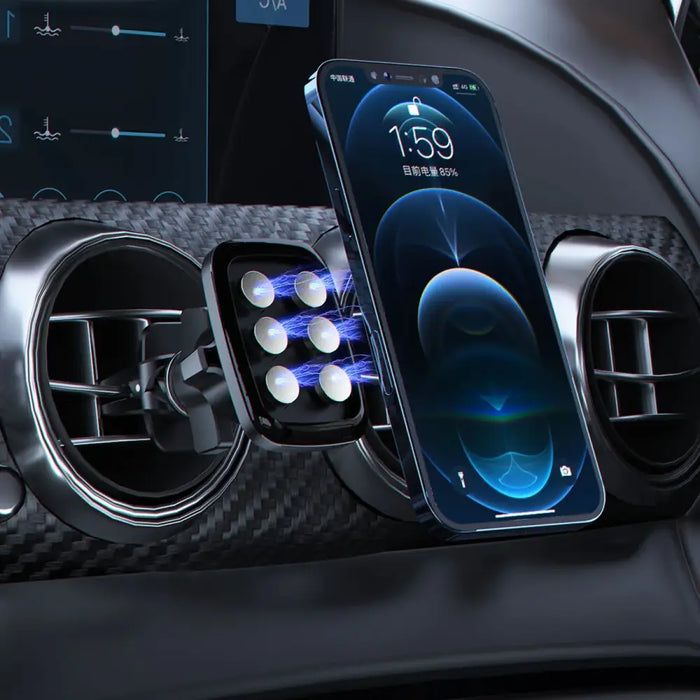 Dudao F8H magnetic car phone holder black (F8H) - Cell phone holders<<<HurtelXML