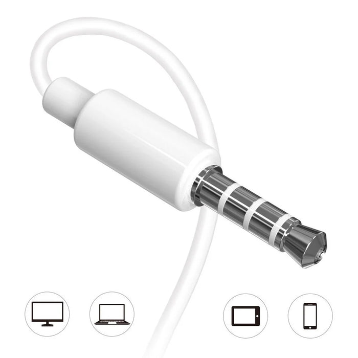 Dudao in-ear wired mini jack 3.5mm headset white (X10S white) - Headphones and speakers<<<HurtelXML