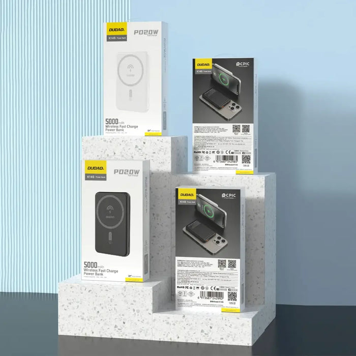 Dudao K14S USB-C / MagSafe wireless powerbank 20W 5000mAh - black - Powerbanks<<<HurtelXML