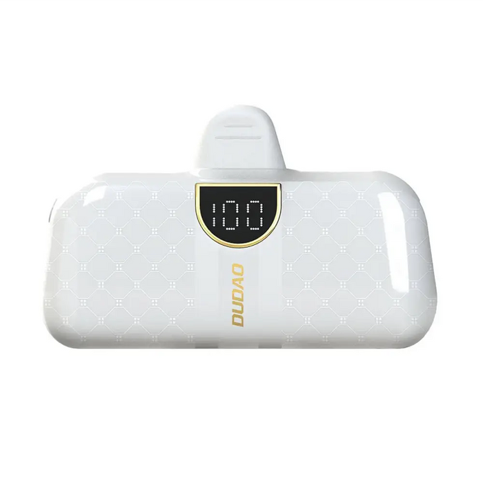 Dudao K20SL 5000mAh mini power bank with Lightning / USB-C connectors - white - Powerbanks<<<HurtelXML