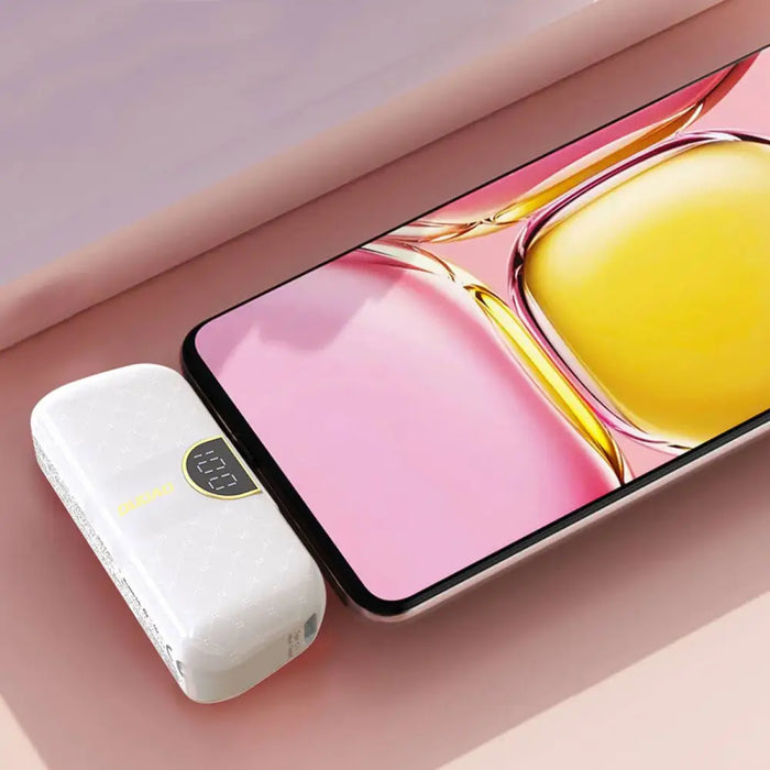Dudao K20SL 5000mAh mini power bank with Lightning / USB-C connectors - white - Powerbanks<<<HurtelXML