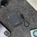 Dudao K22+ Ultra-Compact Power Bank 10000mAh 22.5W USB-C with Pendant/Cable - Gray - Powerbanks<<<HurtelXML