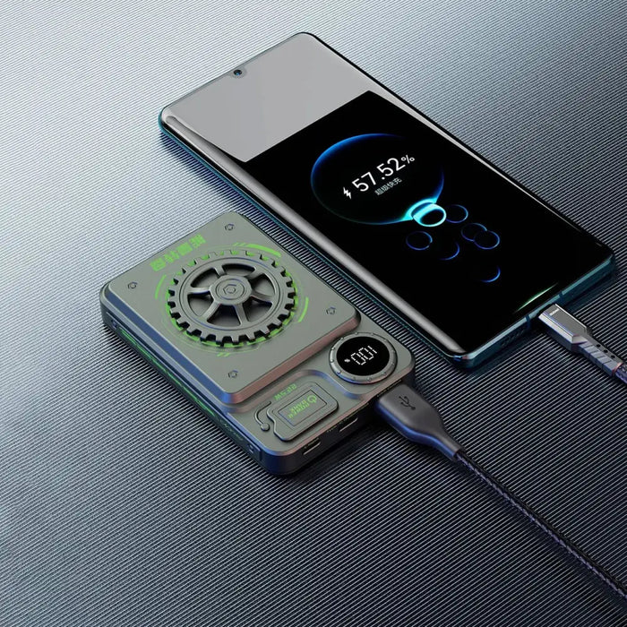 Dudao K24 10000mAh 22.5W USB-A / USB-C power bank with display - gray - Powerbanks<<<HurtelXML