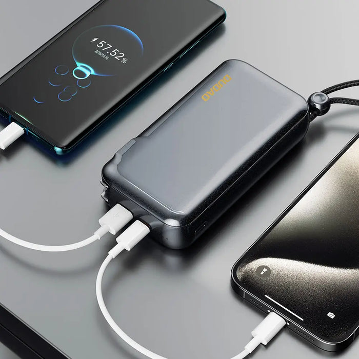 Dudao K25 2in1 10000mAh 3-Plug Powerbank Charger - Gray - Powerbanks<<<HurtelXML