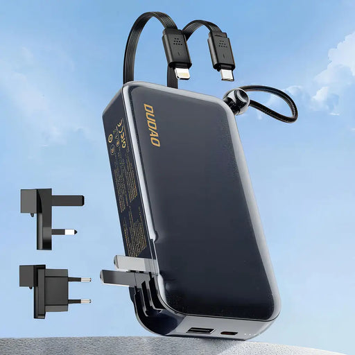 Dudao K25 2in1 10000mAh 3-Plug Powerbank Charger - Gray - Powerbanks<<<HurtelXML