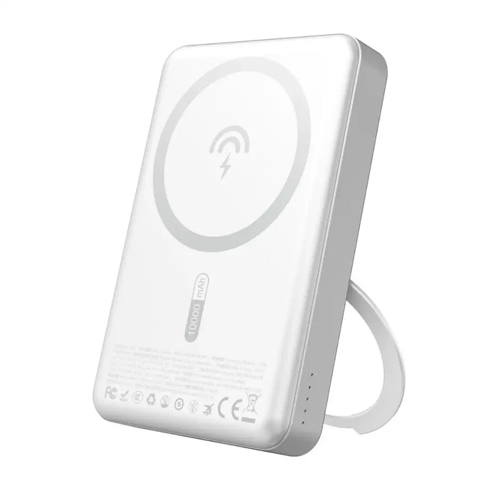 Dudao K28 10000mAh PD 22.5W MagSafe Powerbank with Metal Case and Ring Stand - Silver - Powerbanks<<<HurtelXML