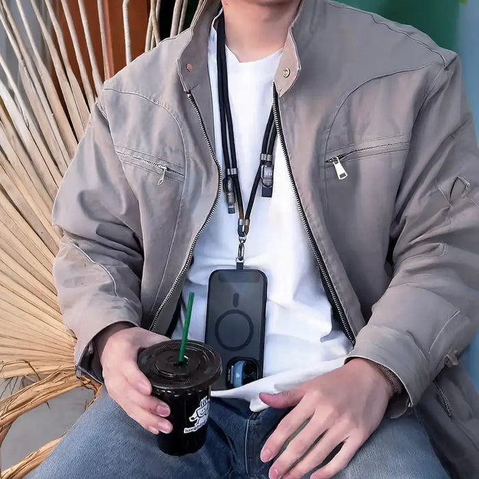 Dudao L20MAX 4in1 Cable / Lanyard USB-A / USB-C / Lightning PD QC 65W 1.5m - Black - Cell phone cables<<<HurtelXML