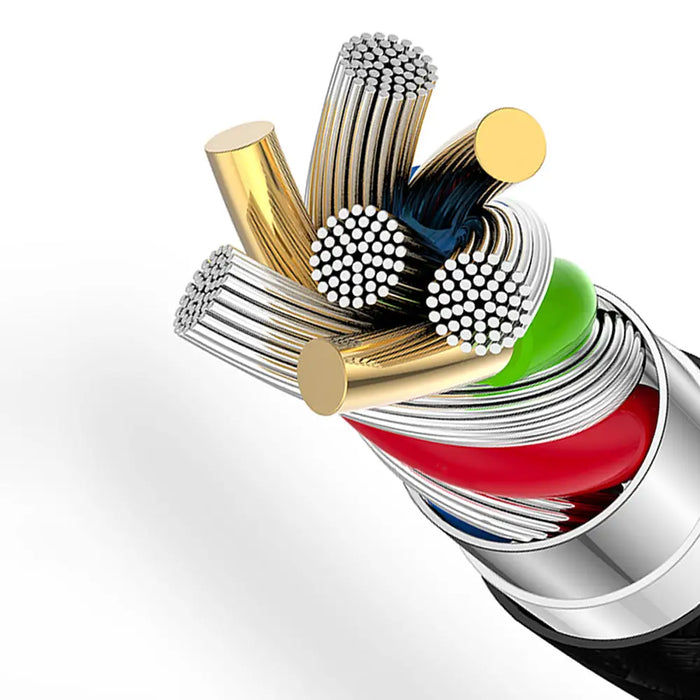 Dudao L3CC USB-C - USB-C 60W 2m Braided Cable - Black - Cell phone cables<<<HurtelXML