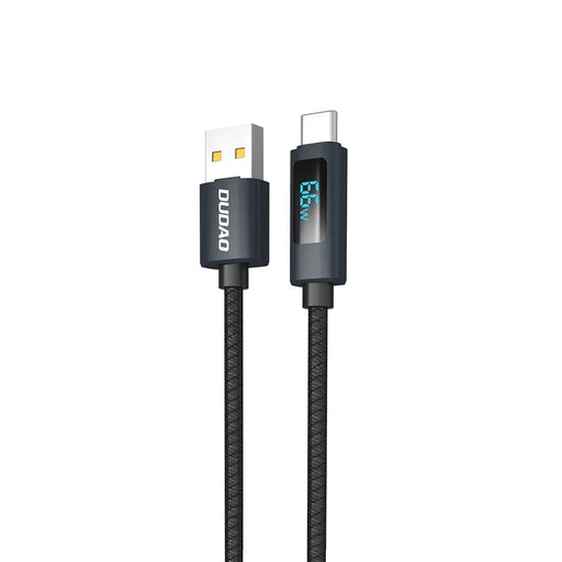 Dudao L7T USB-A - USB-C 66W Cable with LED Display 1m - Black - Cell phone cables<<<HurtelXML