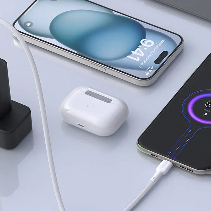 Dudao L9T 5A USB-A - USB-C Cable 1m - White - Cell phone cables<<<HurtelXML