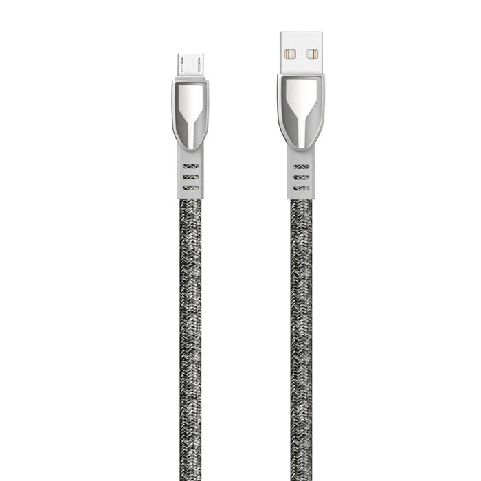 Dudao USB braided cable - micro USB 5 A 1 m gray (L3PROM gray) - Cell phone cables<<<HurtelXML