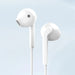 Dudao X3C In-Ear Wired USB-C Headphones 1.2m - White - Headphones and speakers<<<HurtelXML