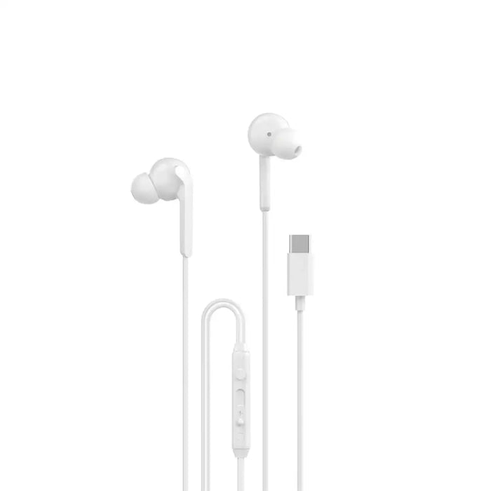 Dudao X3C+ Wired USB-C In-Ear Headphones 1.2m - White - Headphones and speakers<<<HurtelXML