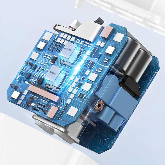 Dudao A4EU USB-A 2.1A wall charger - white + USB-A - Lightning cable