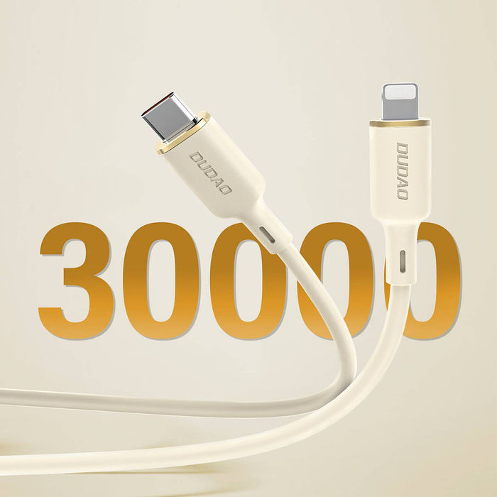 Dudao L7SCL USB-C - Lightning cable 30W 1m - beige