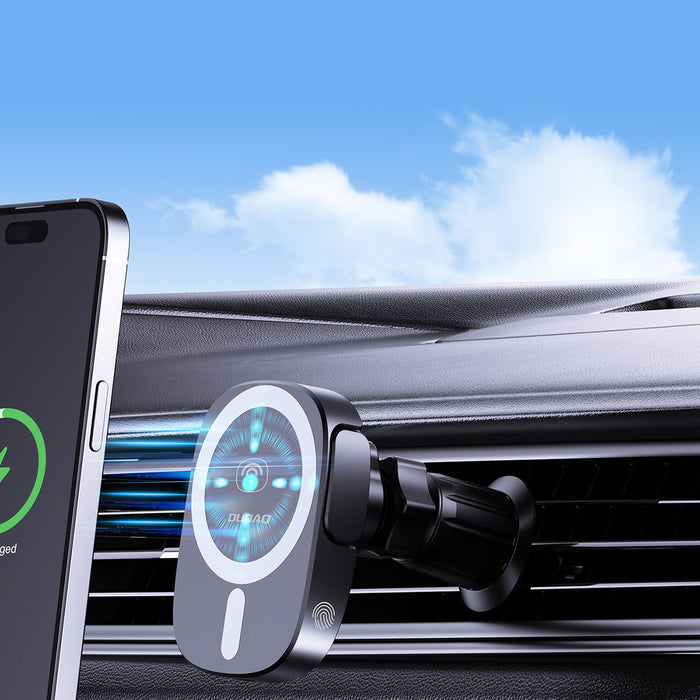 Dudao FW11 Car Phone Holder with 15W Inductive Charger for Air Vent/Cockpit - Black