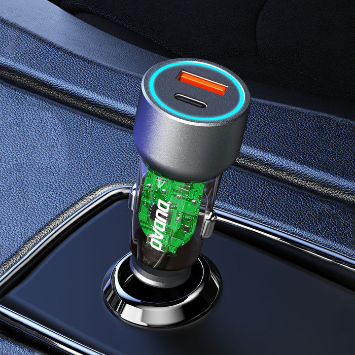 Dudao R4T 25W USB-A / USB-C Car Charger - Gray