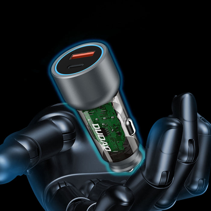 Dudao R4T 25W USB-A / USB-C Car Charger - Gray