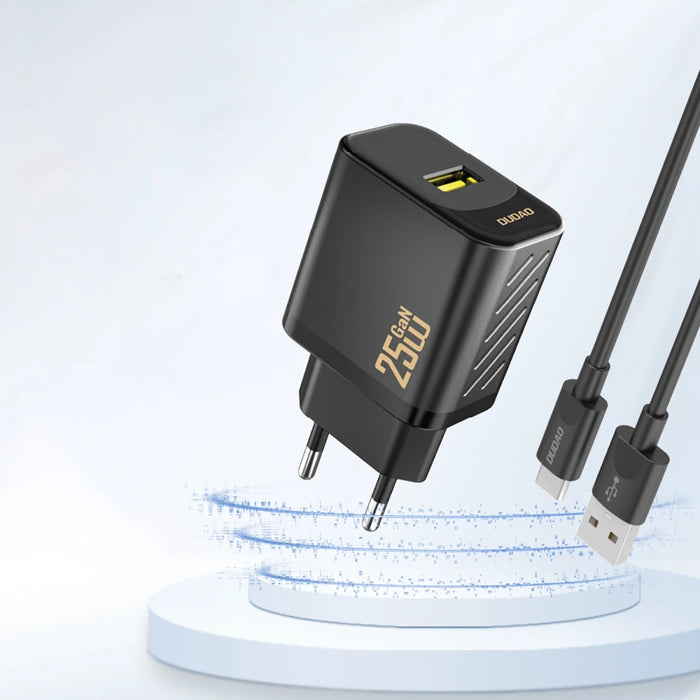 Dudao A27S 25W GaN USB-A Charger - Black