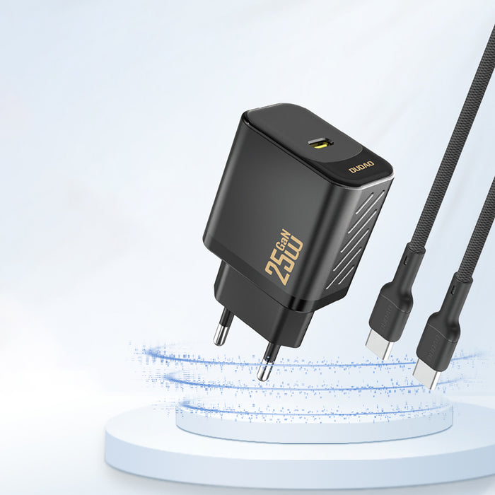 Dudao A27 25W GaN USB-C Wall Charger - Black