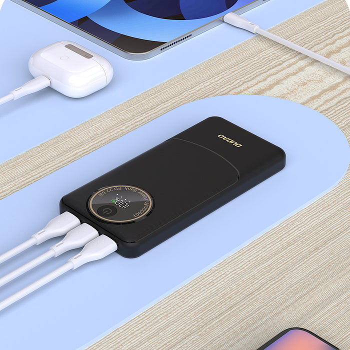 Powerbank Dudao K12 10000mAh PD22.5W USB-A, USB-C - black