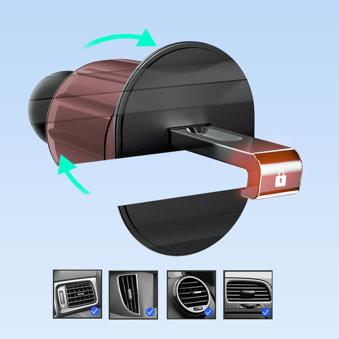 Dudao F2+ smartphone holder for air vent, clamp - black