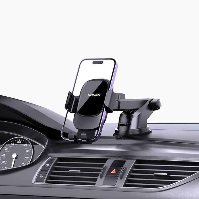 Dudao F5N+ smartphone holder with suction cup, gravity - black
