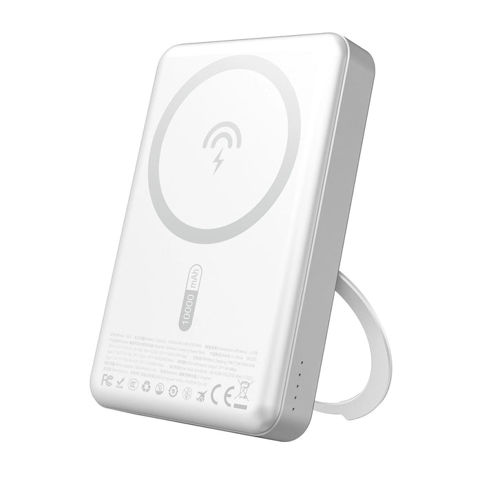 Dudao K28 10000mAh PD 22.5W MagSafe Powerbank with Metal Case and Ring Stand - Silver