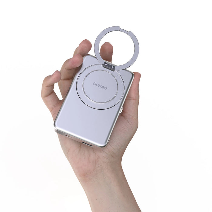 Dudao K28 10000mAh PD 22.5W MagSafe Powerbank with Metal Case and Ring Stand - Gray