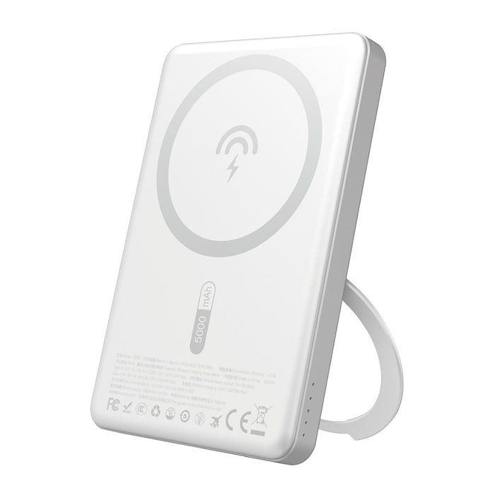 Dudao K28S 20W PD 5000mAh Powerbank with MagSafe and Stand - Silver