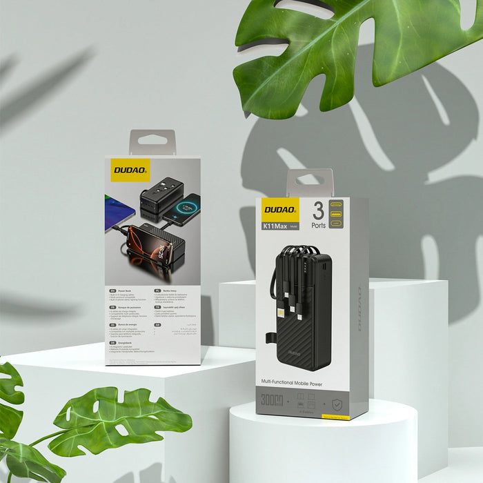 Powerbank 30000mAh Dudao K11MAX Black