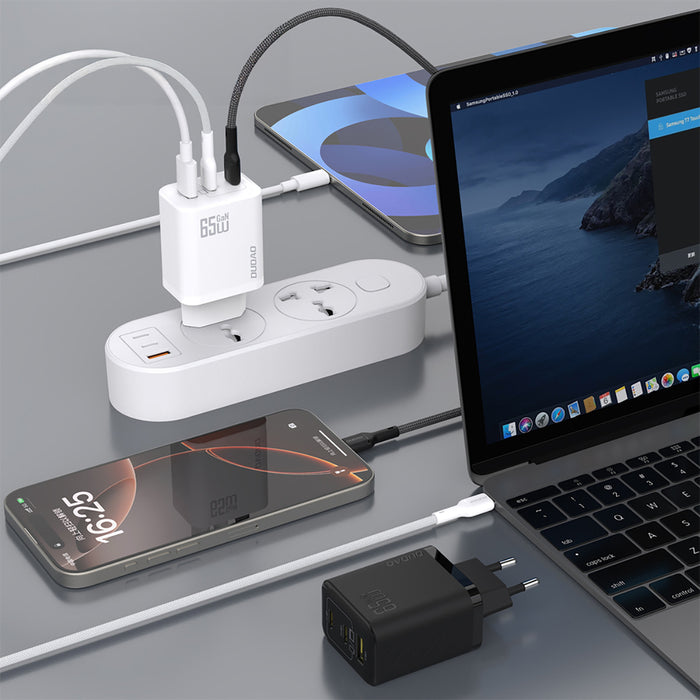 Dudao A29C 65W GaN Wall Charger + USB-C Cable - Black