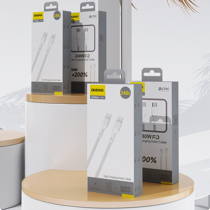 Dudao L9C Max 240W PD USB-C - USB-C 2m Cable - White