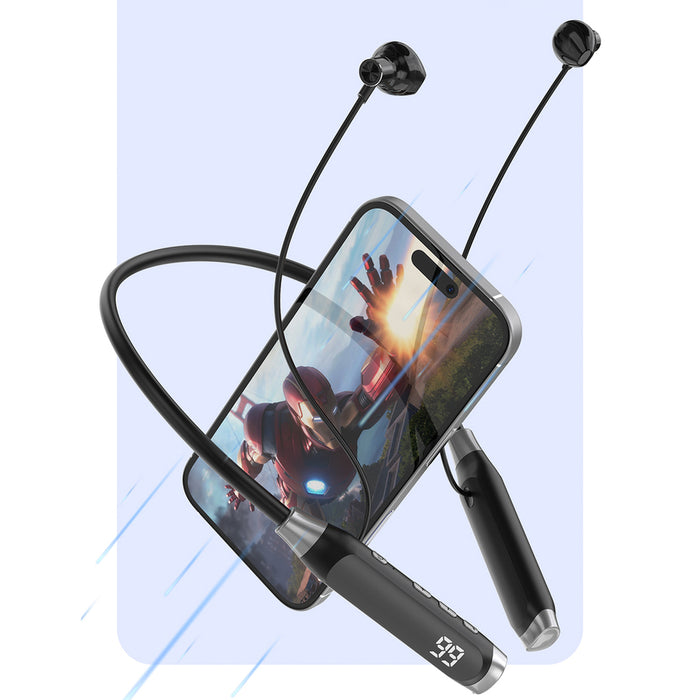 Dudao U5 Max Bluetooth Neckband Wireless Headphones - Black