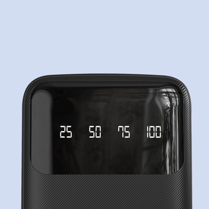 Dudao large capacity powerbank with 4 built-in cables 20000mAh USB Type C + micro USB + Lightning + USB-A (input) - black (Dudao K6Pro+)