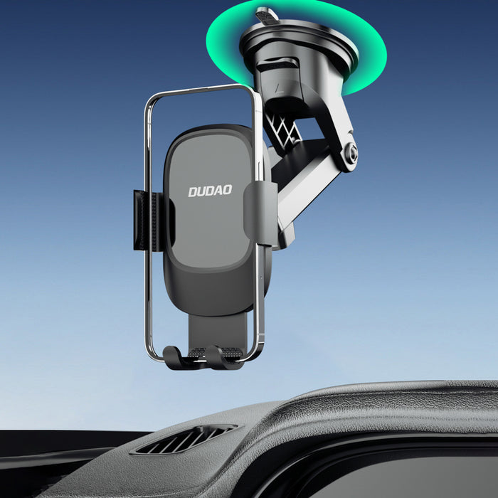 Dudao F5N+ gravity car holder with suction cup for windshield or dashboard - black