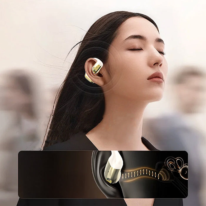 Dudao U4Pro Bluetooth universal over-ear headset for both ears - beige and gold