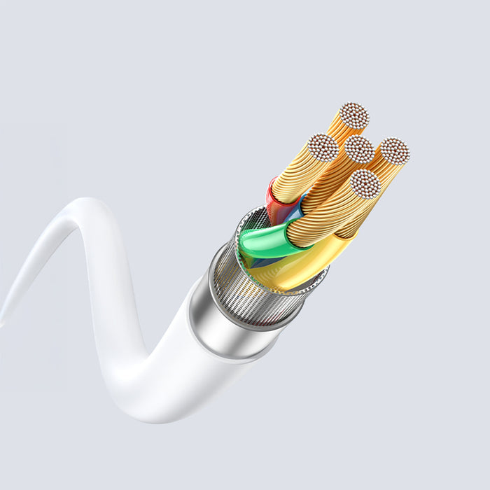 Dudao L25SC 60W USB-C - USB-C Cable with Soft Silicone Braid 1m - White