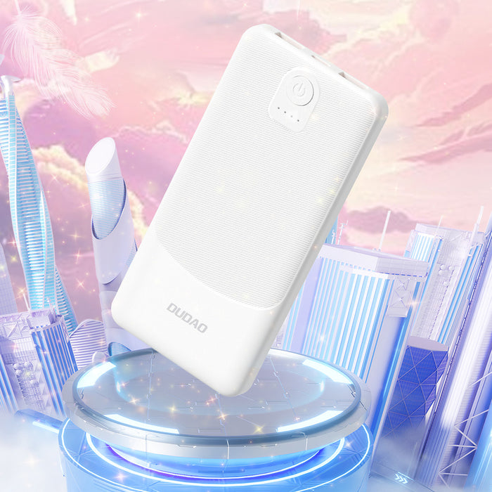 Dudao K10Pro Power Bank 2.4A 20000mAh 2 x USB-A - White