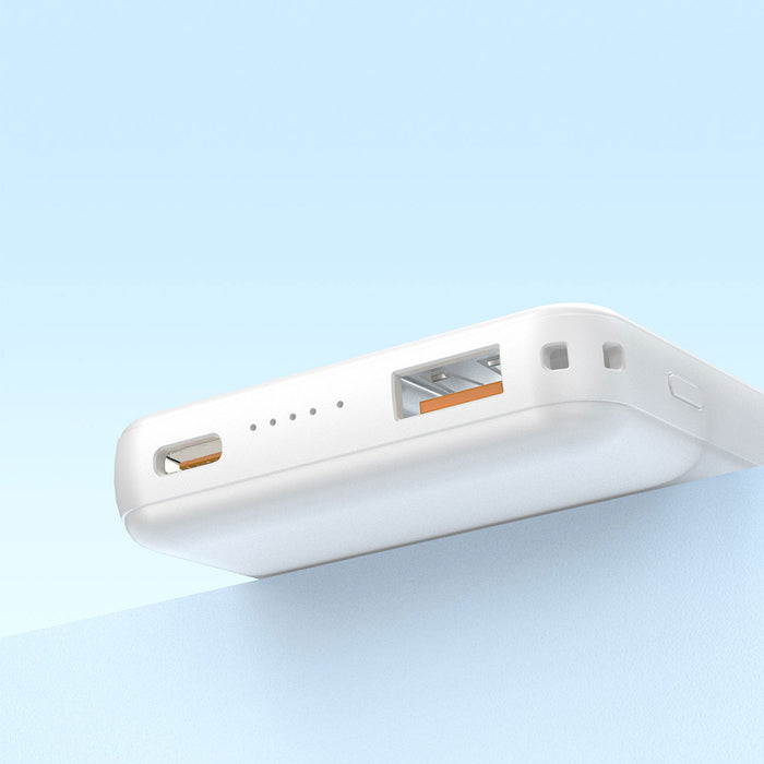 Dudao K14S Magnetic Power Bank 20W 5000mAh 1x USB-A 1x USB-C - White
