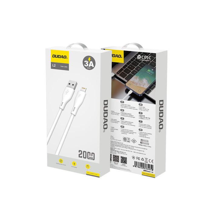 Dudao L2L USB-A / Lightning 3A Cable 2m - White