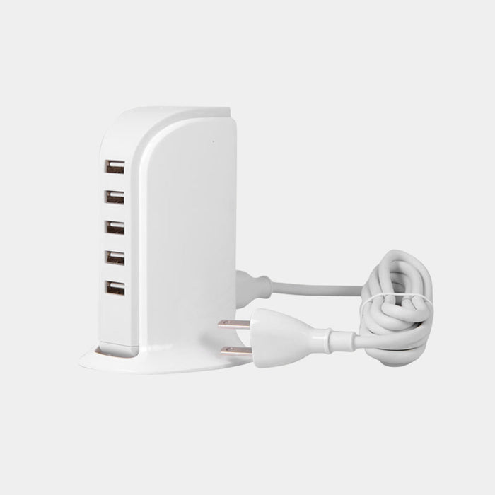 Dudao 5x USB charger with built-in EU power cable white (A5EU)