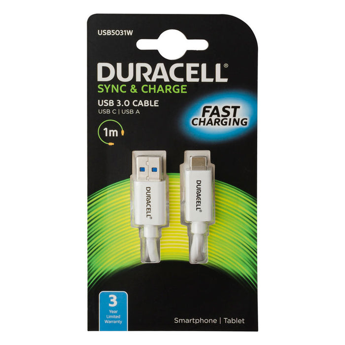 CABLE DURACELL USB 3.0-TYPE-C 1M USB5031