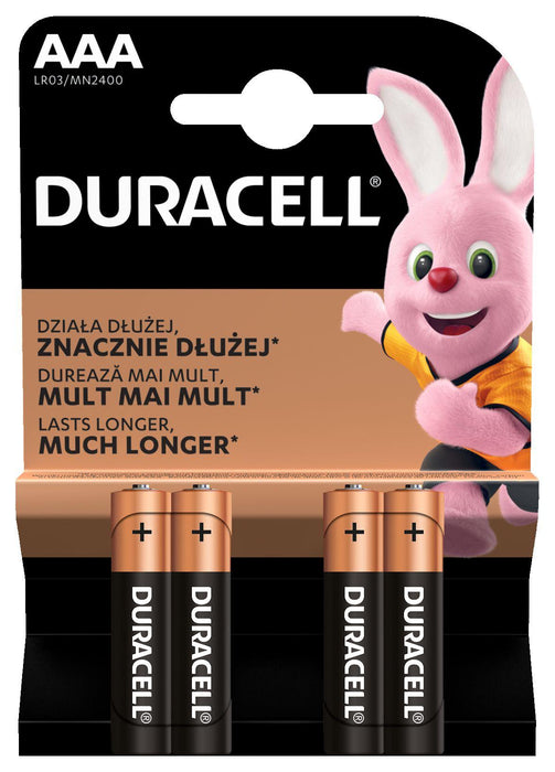 Alkaline battery DURACELL BASIC LR03 /4 pcs. in blister/ 1.5V