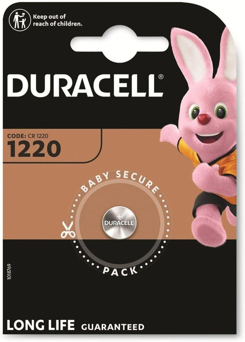 Button battery lithium DURACELL CR1220 3V 1PK blister